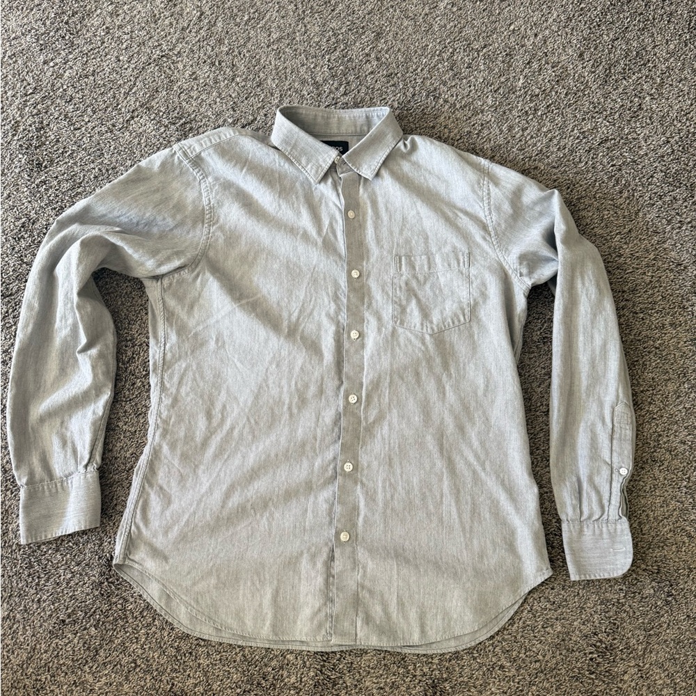 Bonobos Light Gray Casual Button Down Shirt